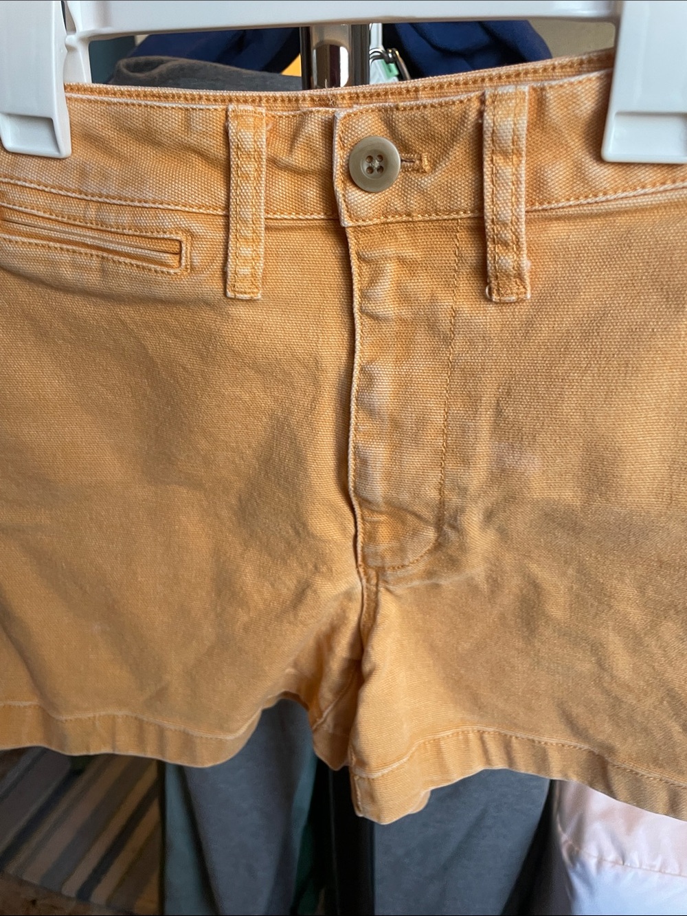 Madewell Orange Jean Shorts